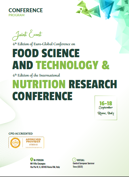 6<sup>th</sup> Edition of Euro Global Conference on  Food Science and Technology | Rome, Italy Program